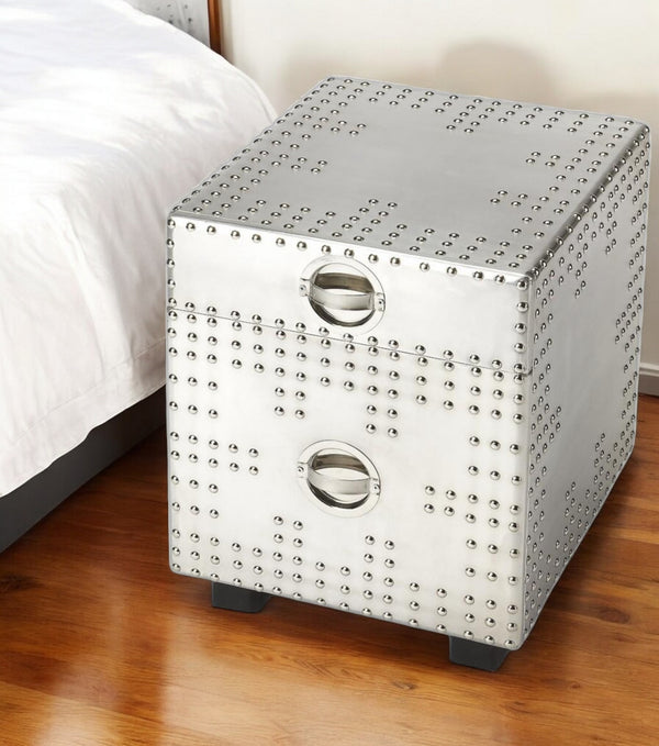 Homeroots Iconic Aviator File Cabinet  Aluminum 389950