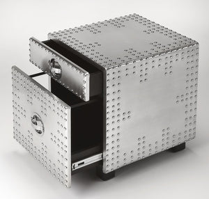 Homeroots Iconic Aviator File Cabinet  Aluminum 389950