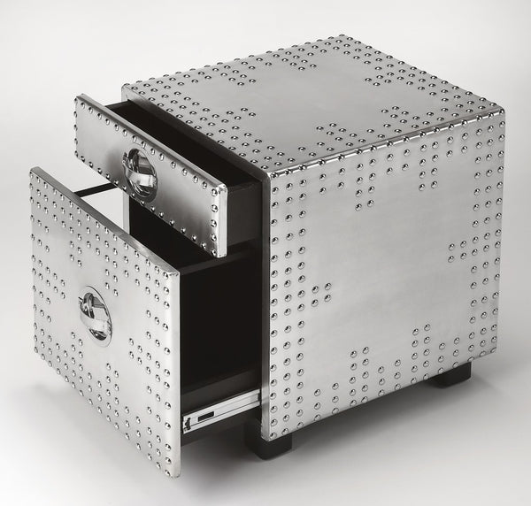 Homeroots Iconic Aviator File Cabinet  Aluminum 389950