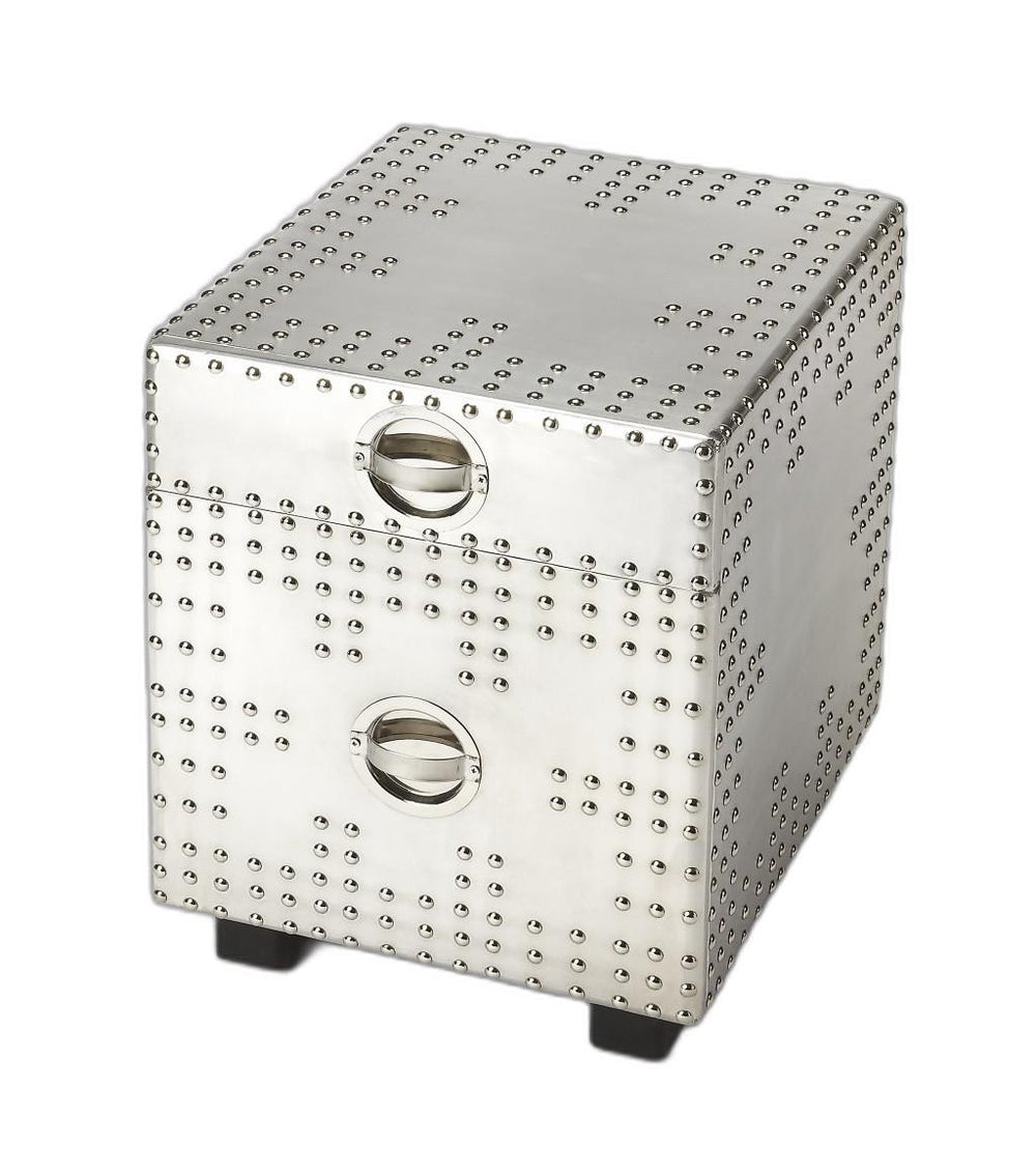 Homeroots Iconic Aviator File Cabinet  Aluminum 389950