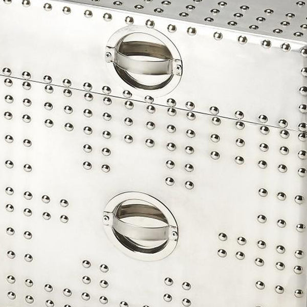 Homeroots Iconic Aviator File Cabinet  Aluminum 389950