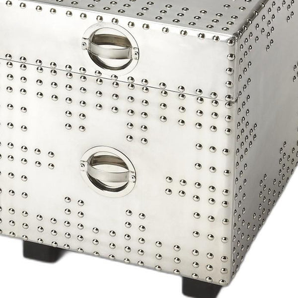 Homeroots Iconic Aviator File Cabinet  Aluminum 389950