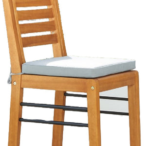 Homeroots 44" Low Back Indoor Outdoor Bar Height Chair With Footrest   389975