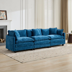 English Elm Cloud Sofa 3-Seater Modular Couch, Breathable Chenille, Ergonomic Design, Perfect For Small Spaces W1143S00048