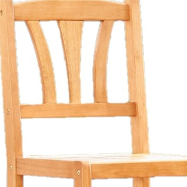 Homeroots 48" Brown Low Back Indoor Outdoor Bar Height Chair With Footrest   389984