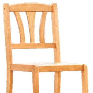 Homeroots 48" Brown Low Back Indoor Outdoor Bar Height Chair With Footrest   389984