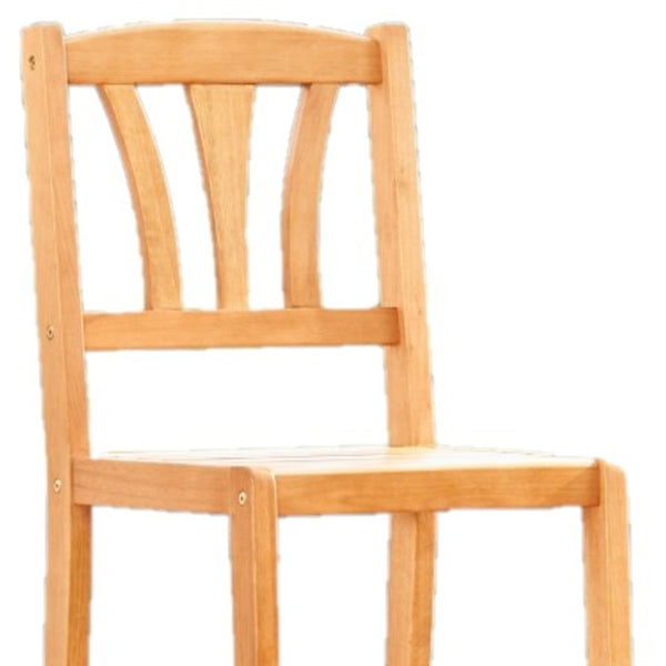 Homeroots 48" Brown Low Back Indoor Outdoor Bar Height Chair With Footrest   389984