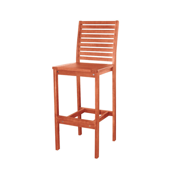 Homeroots 49" Tan Indoor Outdoor Bar Height Chair With Footrest   389985