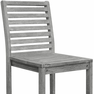 Homeroots 49" Gray Indoor Outdoor Bar Height Chair With Footrest   389986