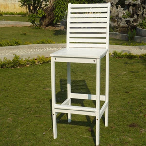 Homeroots 49" White Indoor Outdoor Bar Height Chair   389987