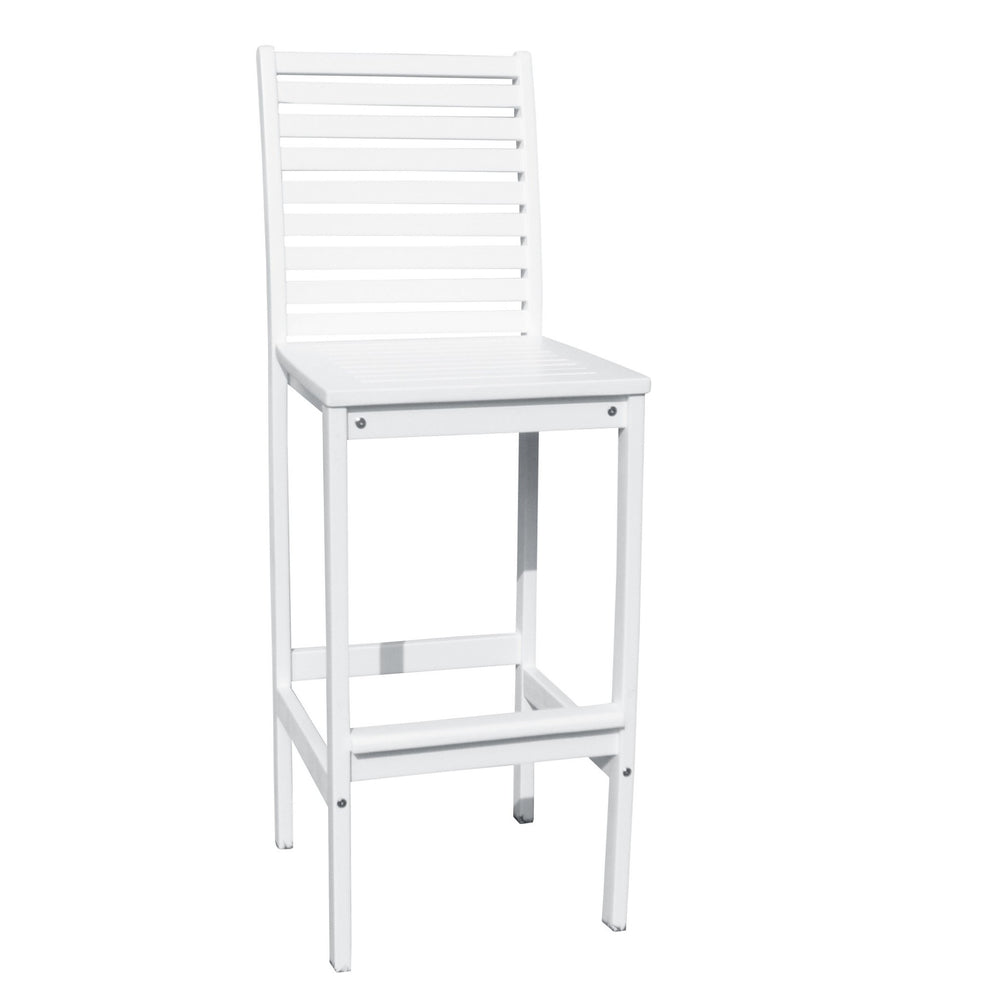 Homeroots 49" White Indoor Outdoor Bar Height Chair   389987