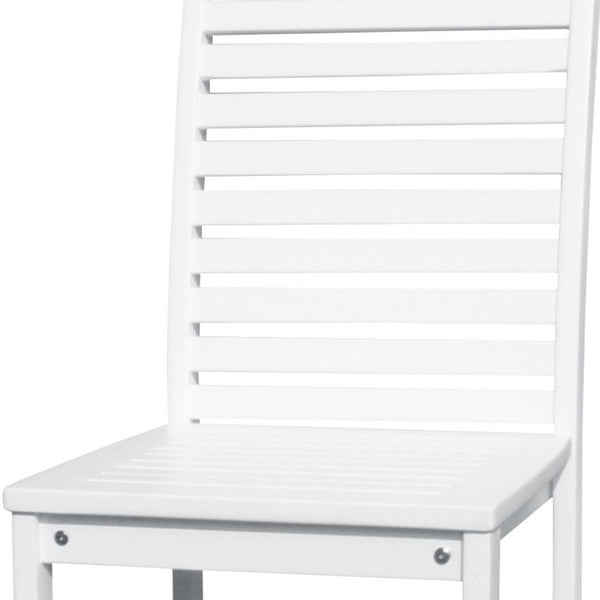 Homeroots 49" White Indoor Outdoor Bar Height Chair   389987