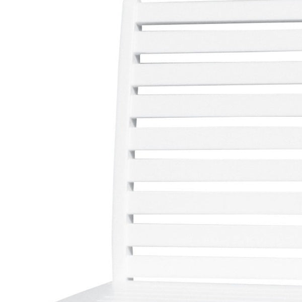 Homeroots 49" White Indoor Outdoor Bar Height Chair   389987