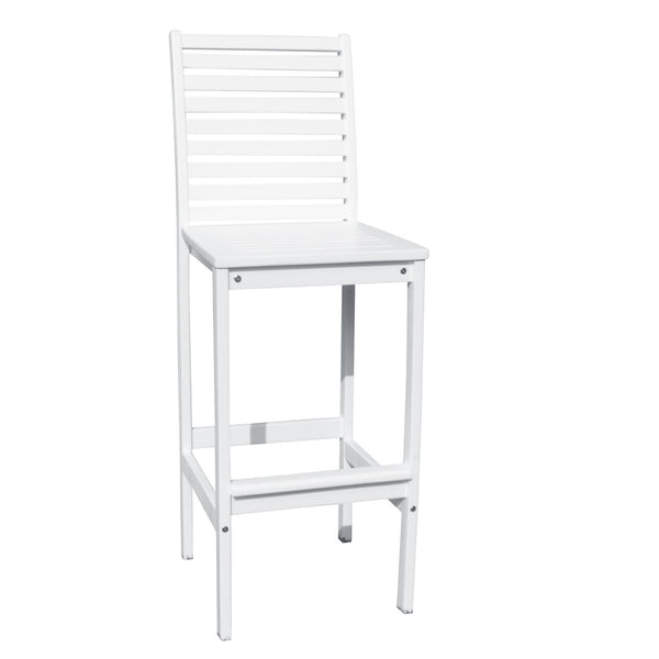 Homeroots 49" White Indoor Outdoor Bar Height Chair   389987