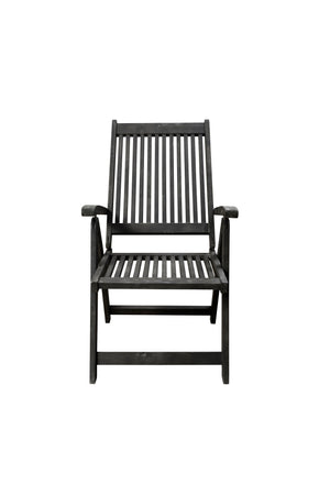 Homeroots Distressed Outdoor Reclining Chair  Wood 389988