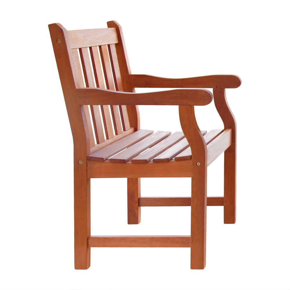 Homeroots Brown Garden Armchair  Wood 389999
