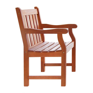 Homeroots Brown Garden Armchair  Wood 389999