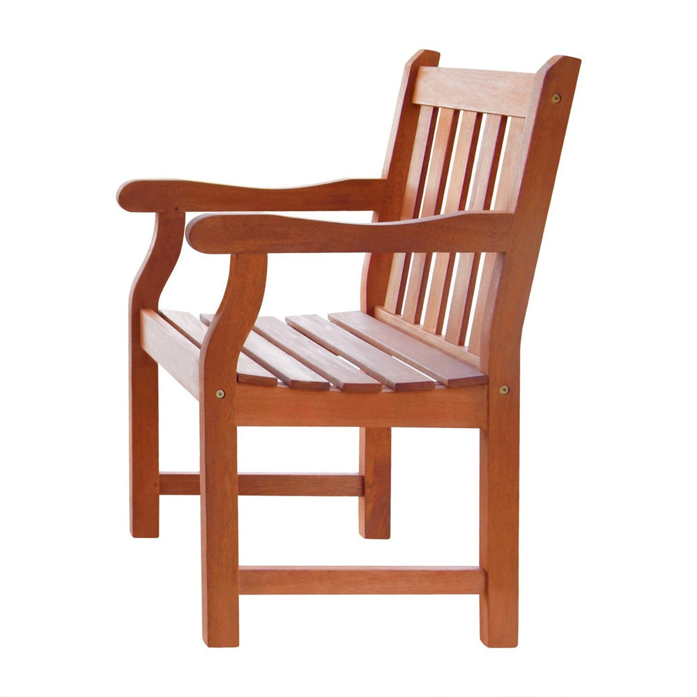 Homeroots Brown Garden Armchair  Wood 389999