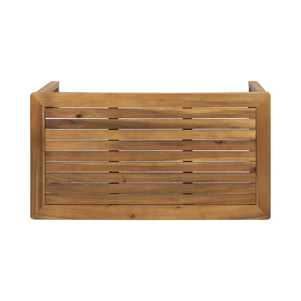English Elm Christopher Knight Home® - SAMWELL Acacia Wood Outdoor Loveseat and Coffee Table Set with Water-Resistant Cushions, Sleek Slat Design Teak 52.75 L x 33 W x 17.75 H 70137.00BGE