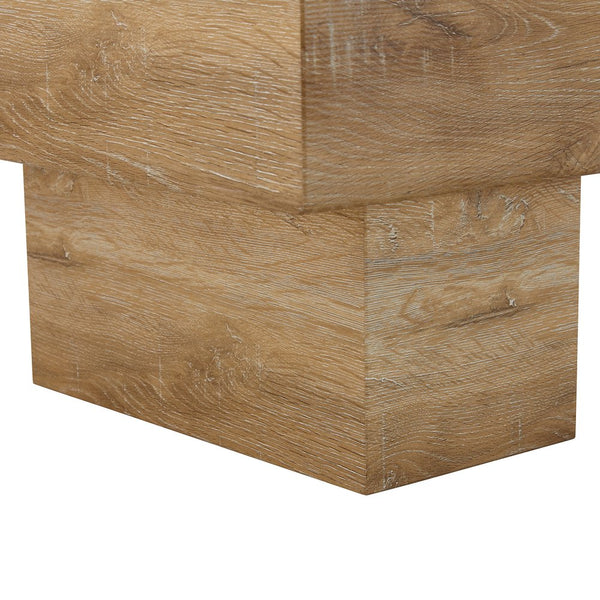 English Elm Modern Light Wood Texture MDF Coffee Table 43.3"x21.6"x17.2" — Spacious Top, Sturdy Legs, Easy Clean Finish W1151P295247