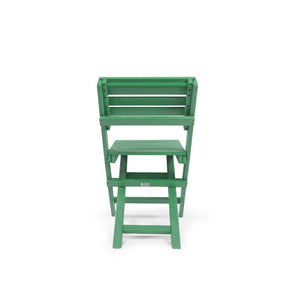 English Elm Coastal Bay Recycled Hdpe Folding Bistro Chair for Patio and Balcony Use Green B2745P409667