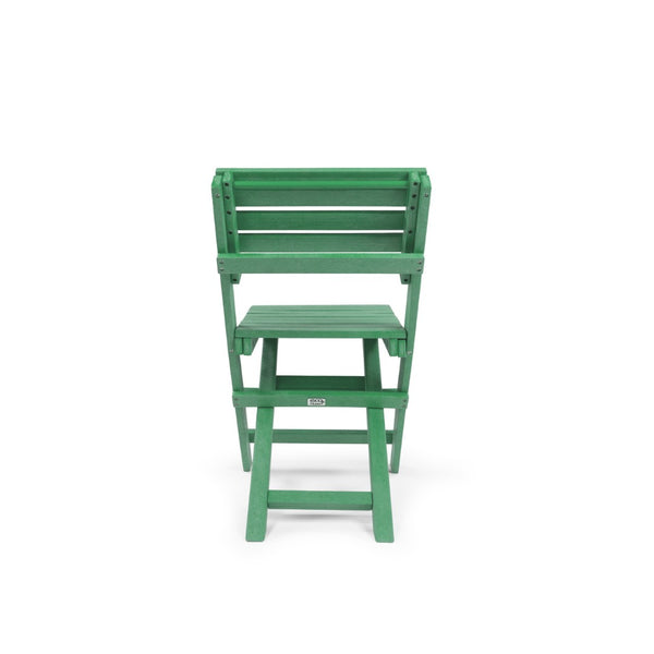 English Elm Coastal Bay Recycled Hdpe Folding Bistro Chair for Patio and Balcony Use Green B2745P409667