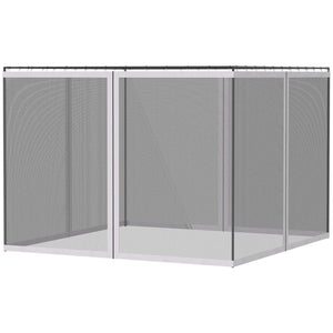 English Elm Outsunny Walk-in Tunnel Greenhouse Steel Frame Pe Cover Mesh Vents Garden Grow Shelter W2225P200873