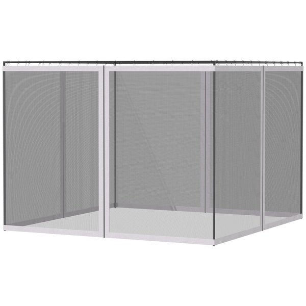 English Elm Outsunny Walk-in Tunnel Greenhouse Steel Frame Pe Cover Mesh Vents Garden Grow Shelter W2225P200873