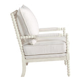 OSP Home Furnishings Kaylee Spindle Chair White Linen