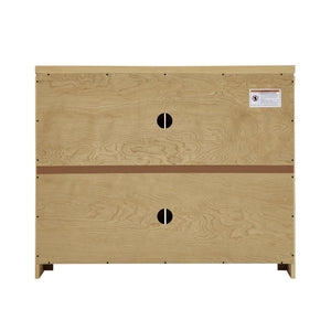English Elm 39.4" Mid Century Modern Rattan Sideboard Buffet Cabinet with Pop-Up Doors, Charging Holes, Stylish Storage Natural W1801P362143