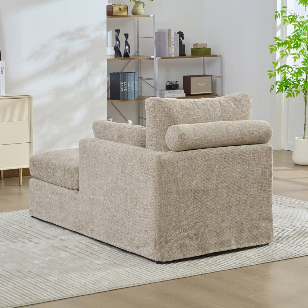 English Elm 31.69" Chenille Modular Sofa Bed with Pocketed Springs and Sleek Metal Legs for Studios W3189P438358