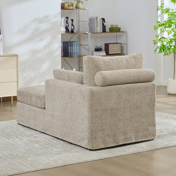 English Elm 31.69" Chenille Modular Sofa Bed with Pocketed Springs and Sleek Metal Legs for Studios W3189P438358