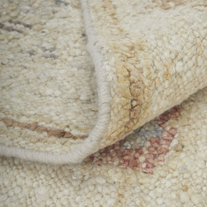 Feizy Rugs Grafton Hand-knotted Wool Rug: Luxurious Floral Design With Afghan Craftsmanship For Elegant Spaces Ivory,Orange,Gray Wool Gft69flfivymltj55