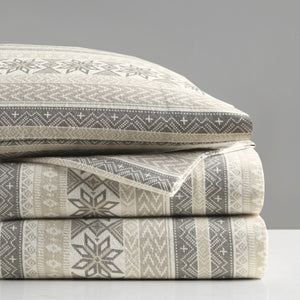 English Elm Printed Cotton Flannel Sheet Set Queen - Ultra-Soft Brushed Fabric, Deep Pocket Fitted, Cozy Warmth Multi 11.81 L x 9.84 W x 7.09 H B035P294207