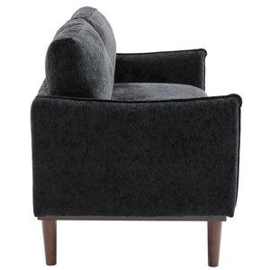 English Elm Modern Chenille Loveseat with Pocket Spring Cushions and Rubberwood Legs for Living Room N763P347228B
