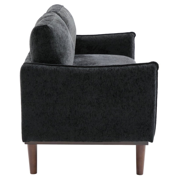 English Elm Modern Chenille Loveseat with Pocket Spring Cushions and Rubberwood Legs for Living Room N763P347228B