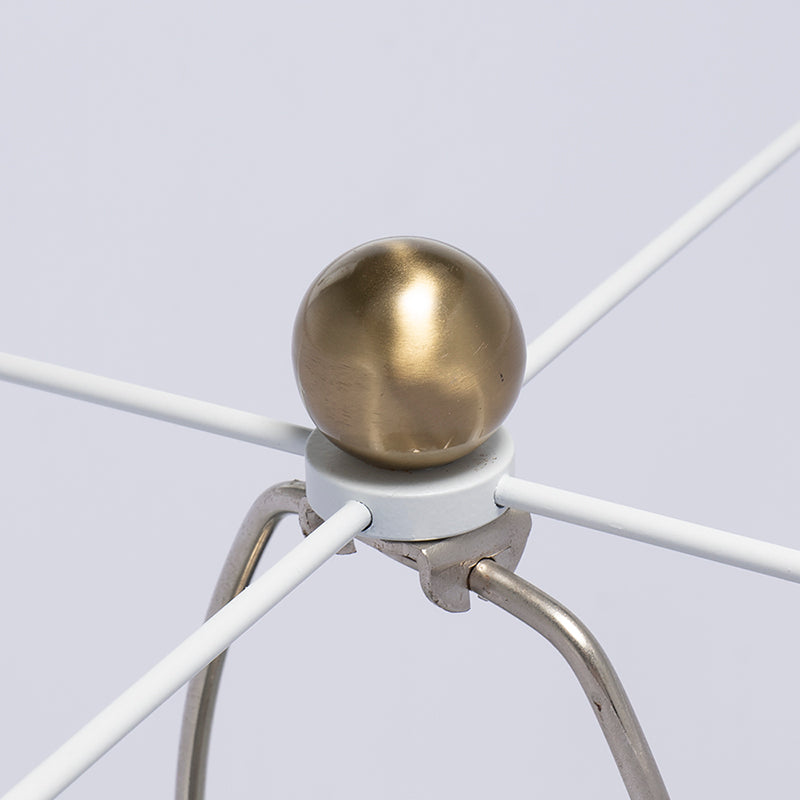 English Elm D15x25.5" Gold and White Cylinder Table Lamp with Acrylic Circle Accents and Collapsible Drum Shade W2078P395816