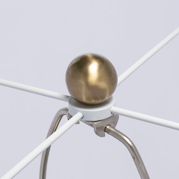 English Elm D15x25.5" Gold and White Cylinder Table Lamp with Acrylic Circle Accents and Collapsible Drum Shade W2078P395816