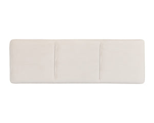 Sunpan ALLEY Bench - Elegant Burnished Brass Frame with Durable Piccolo Prosecco Fabric for Any Space 105517