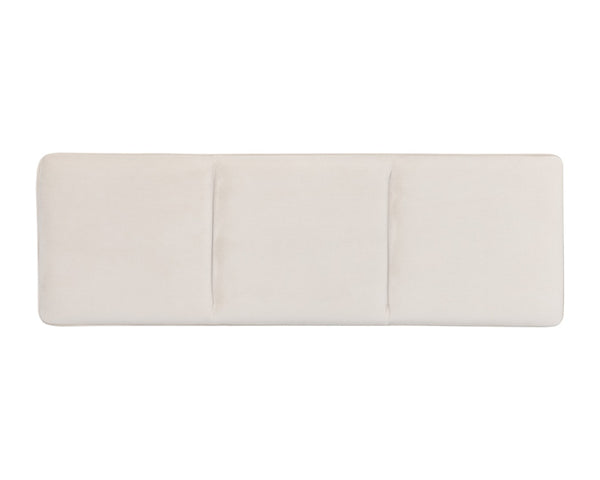 Sunpan ALLEY Bench - Elegant Burnished Brass Frame with Durable Piccolo Prosecco Fabric for Any Space 105517