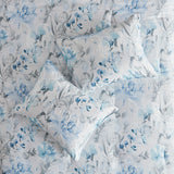 Madison Park Pema Transitional 8 Piece Printed Seersucker Comforter and Quilt Set Collection MP10-7677 Blue