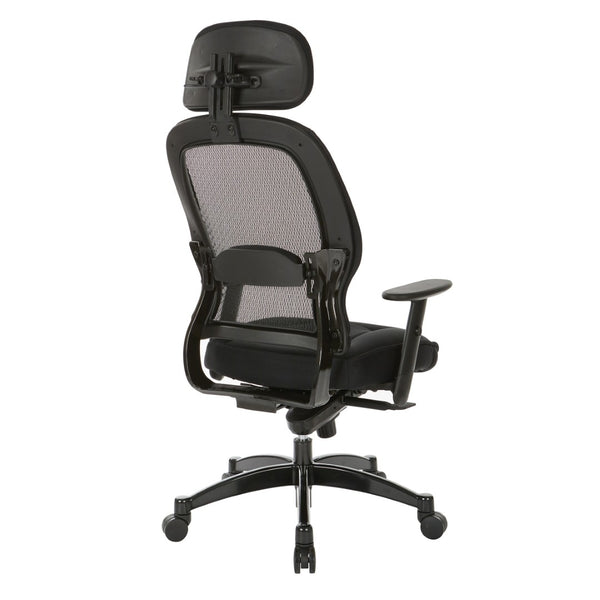 OSP Home Furnishings Pro Dlx Ergonomic Mesh Office Chair with Lumbar Support and Synchro Tilt for Long Workdays 25004