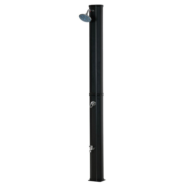 English Elm Outsunny Freestanding Solar Poolside Shower with 360 Head and 9.2 Gallon Heated Tank W2225P200538