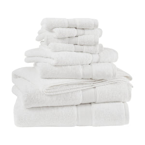 JLA Home Madison Park Signature - Ultra-Soft Spa-Quality 100% Cotton Towels with 800 GSM Plushness, Antimicrobial, Oeko-Tex Certified White MPS73-188