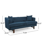 Christopher Knight Home® - Noble House - Mableton Mid-Century Modern Upholstered 3 Seater Sofa