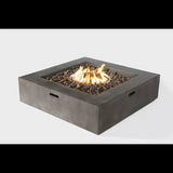 English Elm 12" H Concrete Outdoor Fire Pit Table