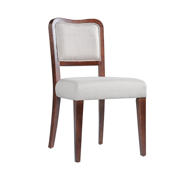 English Elm Walnut Upholstered Dining Chairs Set Of 2 - Elegant Fabric Accent Chairs With Comfort & Style N842P319127D-GIGA