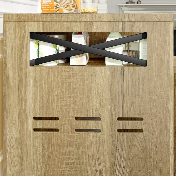 English Elm GO Double Cat Litter Box Enclosure Furniture Table for 2 Cats — Farmhouse Hidden Washroom, Brown N704P270702D