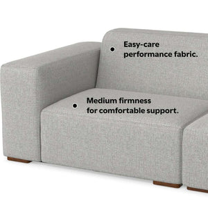 English Elm Rex Modular Corner Sectional with Performance Fabric Seating for Five in Grey B136P199214