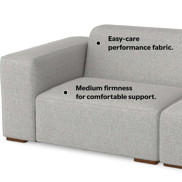 English Elm Rex Modular Corner Sectional with Performance Fabric Seating for Five in Grey B136P199214